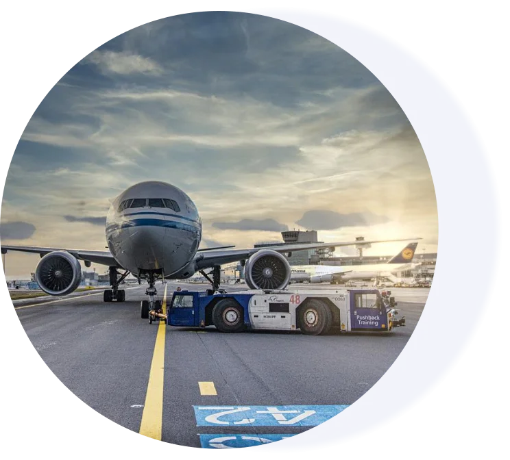 Verkehrsflugzeug auf dem Vorfeld